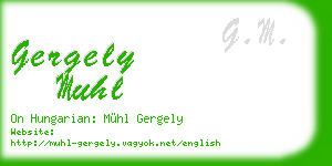 gergely muhl business card